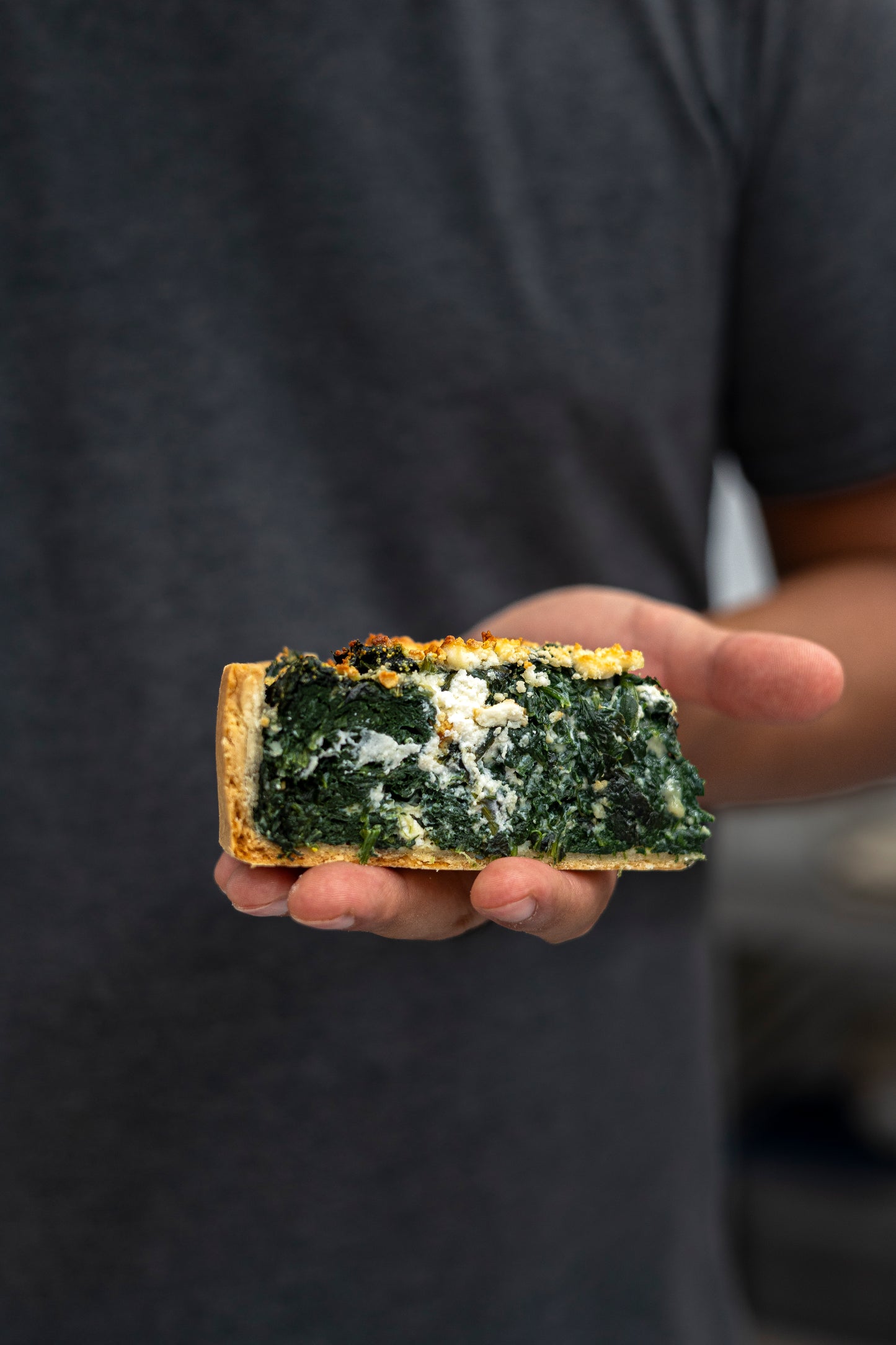 Quiche de espinacas y queso de cabra