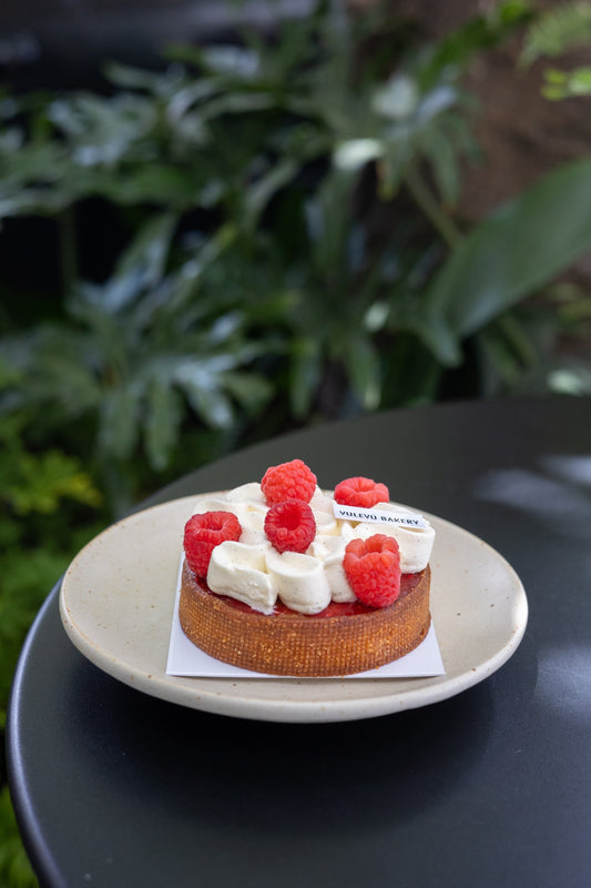Tarta frambuesa pistache